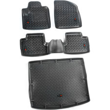 Quadratec Ultimate All Weather Floor Liner Triple Combo in Black for 14 ...