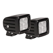 Westin 09-12252B- Quadrant Series 3" x 2.5" Square LED Light Flood Pattern- Pair