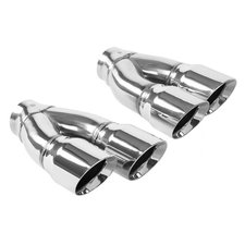 Borla® - Stainless Steel Round Intercooled Straight Cut Clamp-On