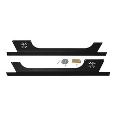 EVO Manufacturing EVO-1047-2DBT Rock Skins in Black Powder Coat for 07-18 Jeep Wrangler JK 2 Door