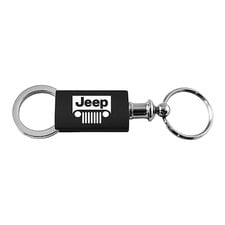 Automotive Gold Jeep Grill Logo Anodized Aluminum Valet Keychain