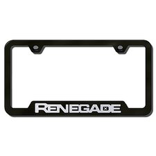 Automotive Gold Laser Etched Cut-Out Renegade Logo License Plate Frame