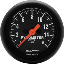Auto Meter 2654 AUT 2-1/16" Pyrometer, 0-1600° F, Z Seriers