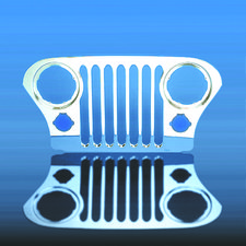 Mopar 82208105 Grille Overlay in Chrome for Jeep CJ-5, CJ-7 & CJ-8
