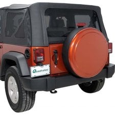Mopar 82209934 Tinted Soft Top Window Kit in Black for 07-10 Jeep Wrangler JK 2 Door