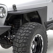 Smittybilt Front XRC Tube Fenders without Flare in Textured Black for 97-06 Jeep Wrangler TJ