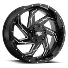 REV Wheels 895 Series Wheel in Gloss Black with Machined Accents for 07-21 Jeep Wrangler JK & JL and Gladiator JT
