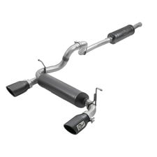aFe Power 49-38066-B Rebel Series 2.5" 304 Stainless Steel Cat Back Exhaust System in Black for 18-21 Jeep Wrangler JL Unlimited