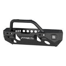 Aries 2082094 TrailChaser Aluminum Front Bumper with Grille Guard & LED Corners for 18-23 Jeep Wrangler JL Unlimited & Gladiator JT