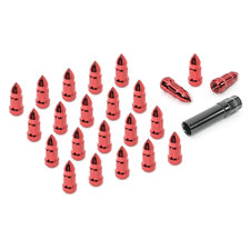 Alloy USA 11290 Bullet Style Lug Nut Kit in Red for 87-18 Jeep Vehicles