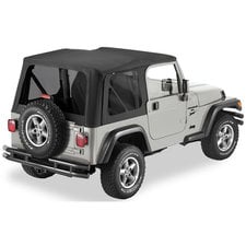 Bestop Supertop NX Soft Top with 2 Piece Soft Doors and Tinted Windows In Black  Diamond for 04-06 Jeep Wrangler Unlimited TJ