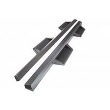 Black Horse Offroad IM-JEJL4D Impact Drop Heavy Duty Side Steps in Grey for 18-23 Jeep Wrangler JL Unlimited
