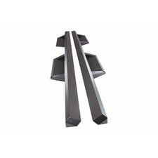 Black Horse Offroad IM-JEWR4D Impact Drop Heavy Duty Side Steps in Grey for 07-18 Jeep Wrangler JK Unlimited 4-Door