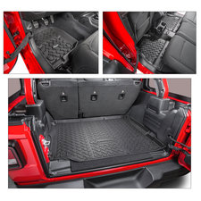 Quadratec Ultimate All Weather Floor Liner Triple Combo Kits for 18-24 Jeep Wrangler JL Unlimited