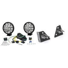 KC HiLiTES 5" Apollo Pro Driving Lights with Windshield Mount Brackets for 87-95 Jeep Wrangler YJ