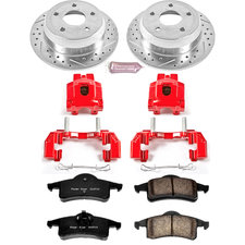 Power Stop KC2151 Rear Z23 Evolution Sport Performance 1-Click Brake Kit with Powder Coated Calipers for 99-04 Jeep Grand Cherokee WJ