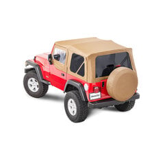 MasterTop Premium Replacement Soft Top with Tinted Windows & Upper Door Skins for 97-06 Jeep Wrangler TJ