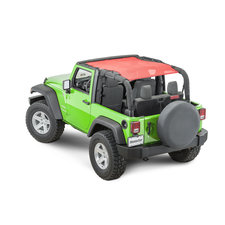 MasterTop ShadeMaker Mesh Bimini Top Plus for 07-18 Jeep Wrangler JK