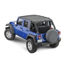 MasterTop ShadeMaker Mesh Bimini Top Plus for 07-18 Jeep Wrangler Unlimited JK