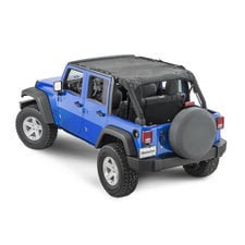 MasterTop Shademaker Mesh Bimini Top Plus for 07-18 Jeep Wrangler JK Unlimited 4 Door
