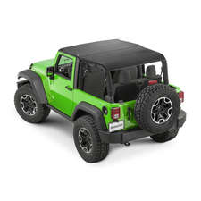 MasterTop Cable Style Bimini Top Plus in MasterTwill® Fabric for 07-18 Jeep Wrangler JK 2-Door