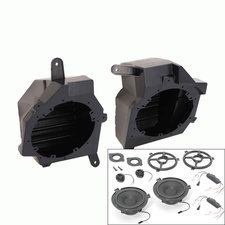Metra Front Speaker Pods with Alpine SPV-65X-WRA Component 2 Way Speakers for 18-22 Jeep Wrangler JL & Gladiator JT