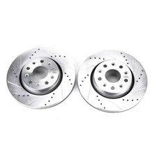 Power Stop Front Drilled & Slotted Brake Rotor Pair for 18-20 Jeep Wrangler JL