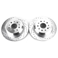 Power Stop Rear Drilled And Slotted Brake Rotor Pair for 18-20 Jeep Wrangler JL