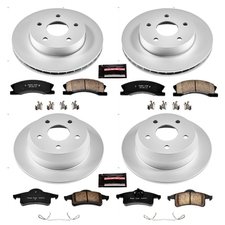 Power Stop CRK2150 Front & Rear Z17 Evolution Geomet Coated Brake Kit for 99-04 Jeep Grand Cherokee WJ with Akebono Calipers