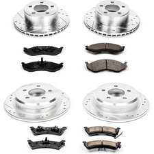 Power Stop K2121 Front & Rear Z23 Evolution Sport Performance 1-Click Brake Kit for 93-98 Jeep Grand Cherokee ZJ