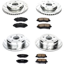 Power Stop K2798 Front & Rear Z23 Evolution Sport Performance 1-Click Brake Kit for 07-18 Jeep Wrangler JK