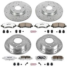 Power Stop K2840-26 Front & Rear Z26 Street Warrior Performance Brake Kit for 07-17 Jeep Compass & Patriot MK