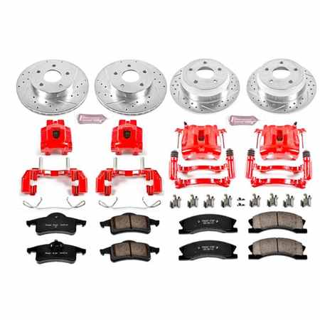 PowerStop Front & Rear Z23 Evolution Kit with Calipers | 2010 Lincoln MKT (KC8970)