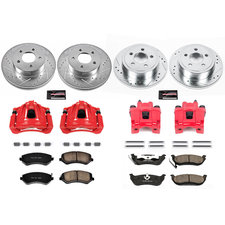 Power Stop KC2162-36 Front & Rear Z36 Extreme Performance Truck & Tow Brake Kit with Calipers For 03-07 Jeep Liberty KJ