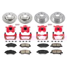 Power Stop KC2798 Front & Rear Z23 Evolution Sport Performance 1-Click Brake Kit With Calipers for 07-18 Jeep Wrangler JK