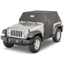 RAMPAGE PRODUCTS 1263 Grey 4 Layer Breathable Cab Cover fits over installed top for 2007-2018 Jeep Wrangler 2-Door RAMPAGE PRODUCTS 1263 Grey 4 Layer Breathable Cab Cover fits over installed top for 2007-2018 Jeep Wrangler 2-Door