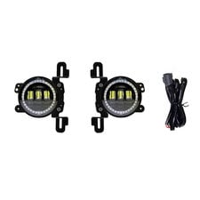 Quake LED QTE961 Halo 4" LED Fog Lights with DRL for 18-20 Jeep Wrangler JL & Gladiator JT