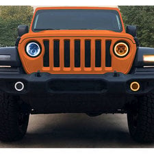 9 LED-Scheinwerfer-Kit, Schwarz, Hohe Luminanz , Halo, Jeep Wrangler JL,  Jeep Gladiator JT XOHL072 - X-Offroad