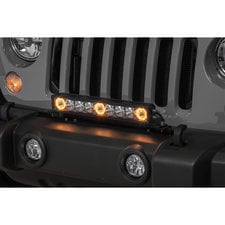 Quadratec J3 LED 17" Light Bar with Grille Mount Brackets and Wiring for 07-18 Jeep Wrangler JK