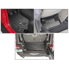 Quadratec Ultimate All Weather Floor Liner Triple Combo with Behind the Seat Cargo Liner for 07-18 Jeep Wrangler JK 2 Door