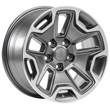 Quadratec Hardrock Wheel in Gun Metal 17x8.5 with 5.2in Backspace for 07-26 Jeep Wrangler JL, JK & Gladiator JT