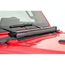 Rough Country 30in LED Light Bar with Hood Mount Kit for 18-22 Jeep Wrangler JL & Gladiator JT