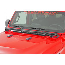 Rough Country 50in LED Light Bar with Cowl Mount Kit for 18-22 Jeep Wrangler JL & Gladiator JT