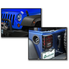 Rugged Ridge Front & Rear Euro Guards in Black for 07-18 Jeep Wrangler JK
