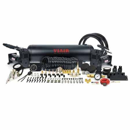 thumbnail image 2 of VIAIR 380C Dual Pack Stealth Black Air Suspension Compressor Pump – For Air Ride Bags 2 of 6