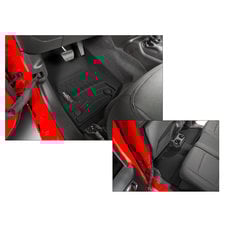 WeatherTech 441313-1-2 DigitalFit Front & Rear FloorLiners in Black for 18-24 Jeep Wrangler JL Unlimited