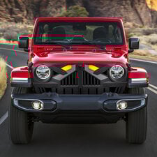 American Modified Empire Grille with LED Amber Lights for 07-26 Jeep Wrangler JK, JL, & Gladiator JT
