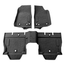 American Modified AMJPCA03101 Front & Rear Floor Mats for 18-26 Jeep Wrangler JL Unlimited 4-Door & Gladiator JT