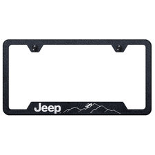 Automotive Gold Laser Etched Stainless Jeep Mountain License Plate Frame