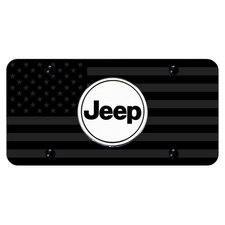 Automotive Gold Laser Etched Jeep Word License Plate